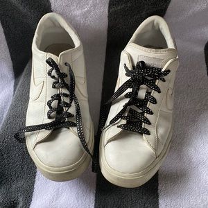 NIKE BLAZER AIR FORCE 1 white leather sneakers sz 9.5 women